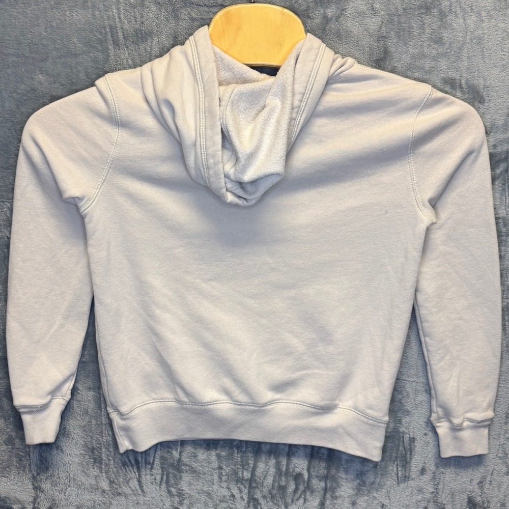2069 | Abercrombie Kids Logo Embroidered Fleece Pullover Hoodie Cream 13/14 - Picture 2 of 8